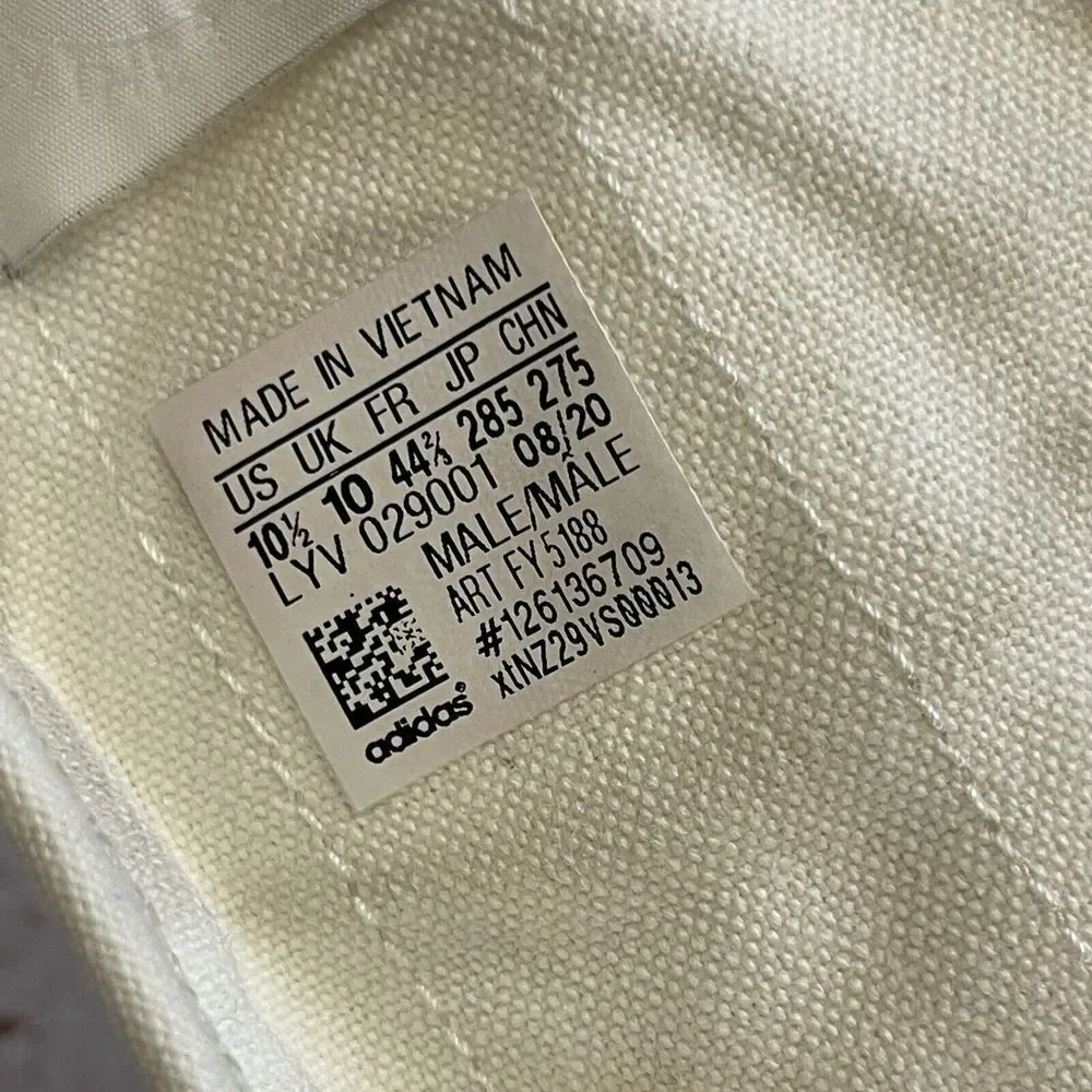 Adidas Nizza Hi Human Made Canvas Sneakers Off White FY5188 US Size 10 1/2 Men's